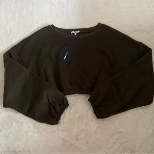 Fashion Nova Boxy Crop Sweatshirt